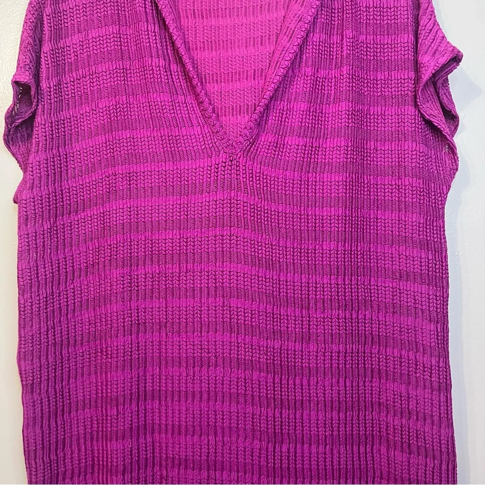 Jordan Taylor Magenta Pink Hooded Swimsuit Cover-up L made in USA - Picture 2 of 10